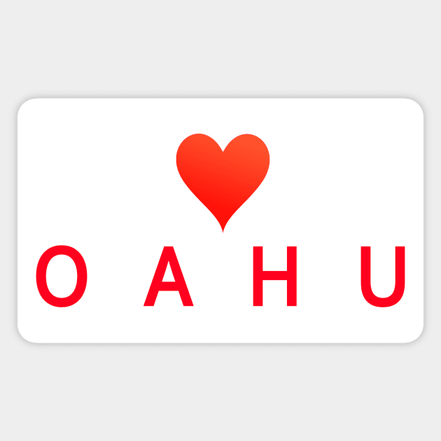 oahu Hawaii Sticker by SeattleDesignCompany